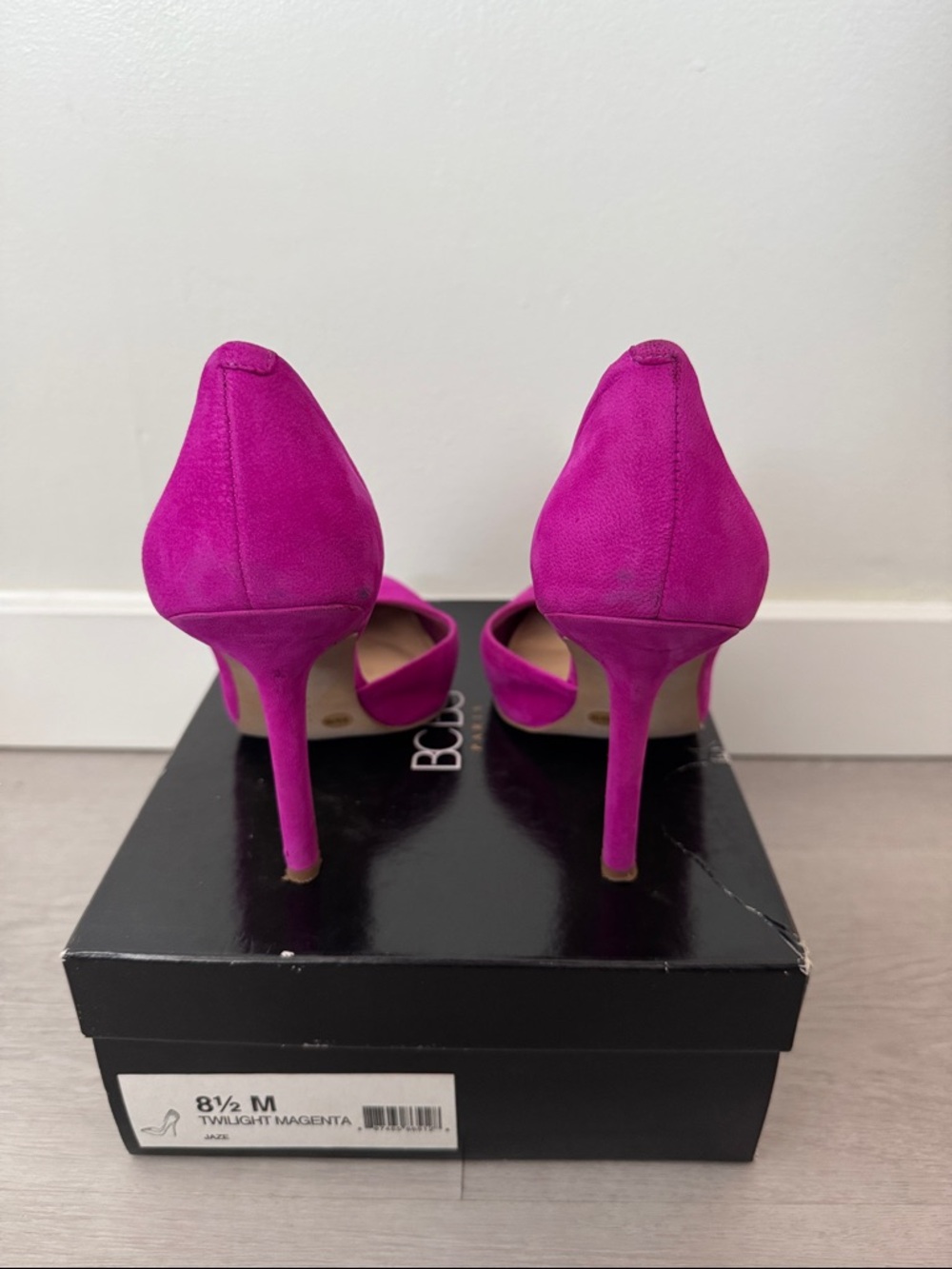 BCBG Jaze Twilight Magenta Pointed-Toe Suede Pump - Picture 5 of 5